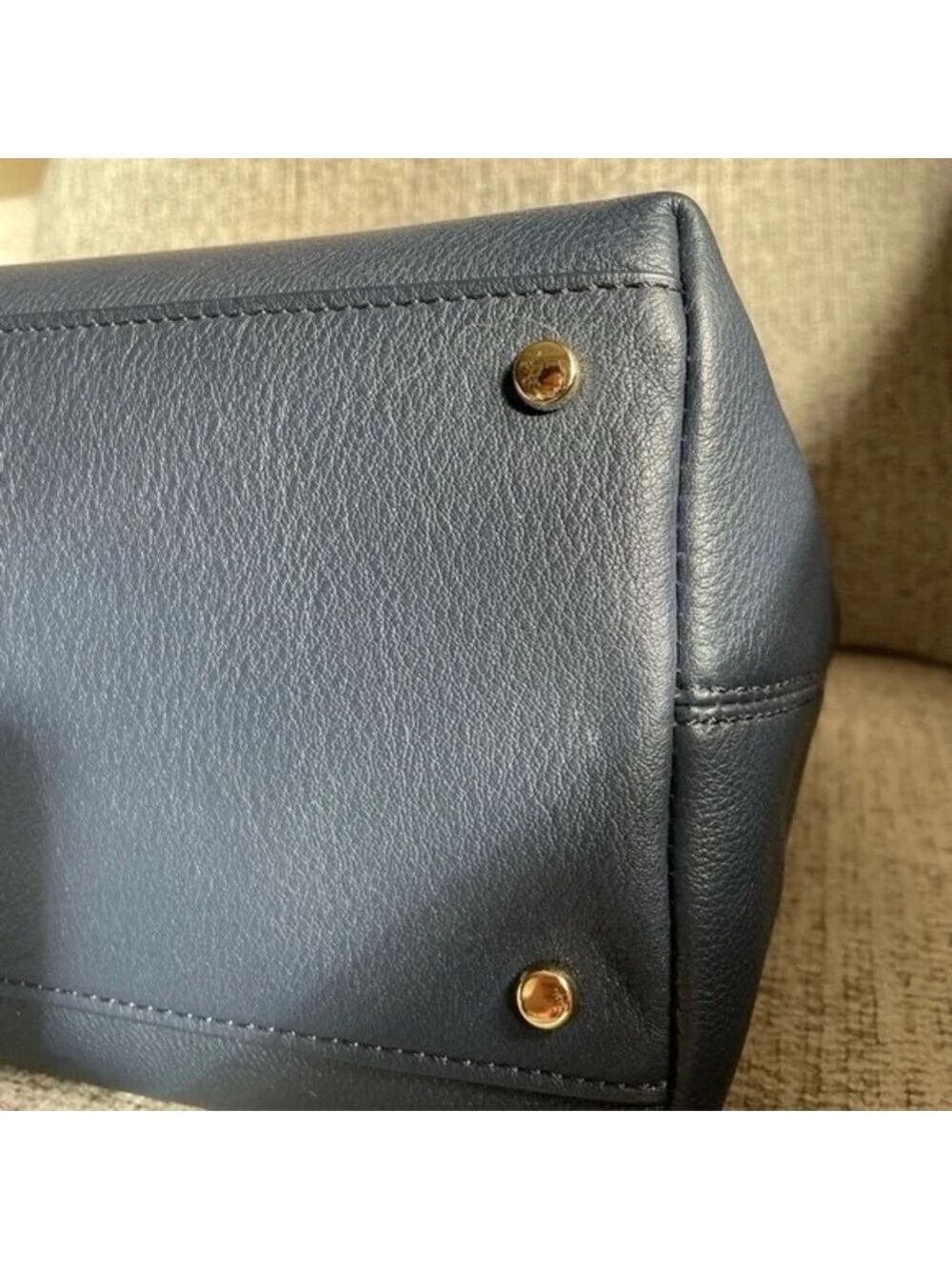 Kate Spade Navy Blue Color Block Pebble Leather Bag NWT - Picture 14 of 16